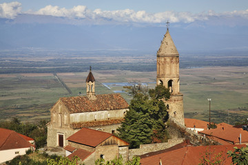 Fototapeta premium Panoramic view of Sighnaghi. Kakheti. Georgia