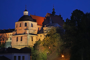 Fototapeta na wymiar Basilica of St. Stanisław Biskupa Martyr - Basilica of the Relic (Tree) in Lublin. Poland