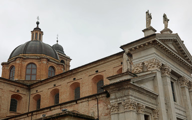 Fototapeta na wymiar Cathedral of Urbino Town in Italy