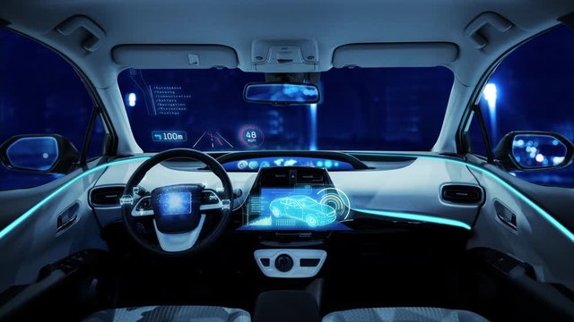 自動運転車のコックピット