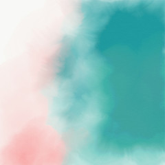 Abstract pink and turquoise watercolor texture