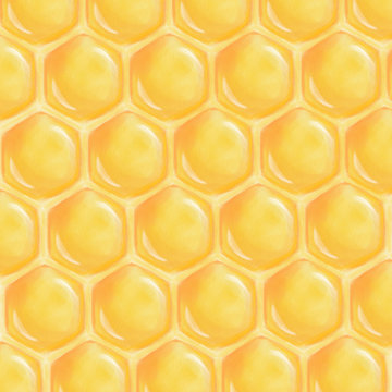 Yellow and shiny honeycomb texture