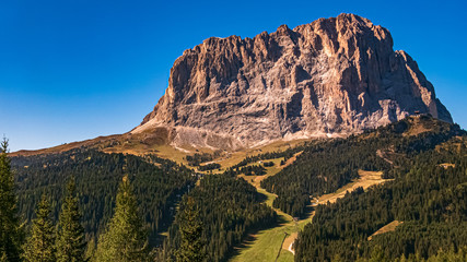 Fototapeta premium Beautiful alpine view of the dolomites near Plan de Gralba, South Tyrol, Italy