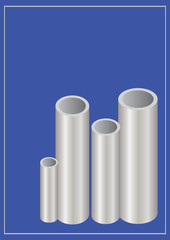 Template steel pipe cover for company and business industry brochure design. Vector and illustration design.