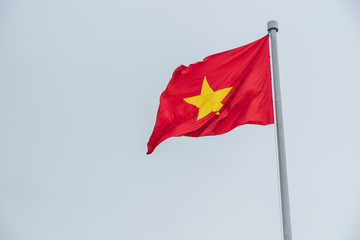 Flag of Vietnam In the sky.