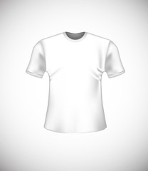 Isolated white, black t-shirt mockup