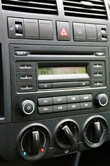 control panel of car