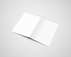 A4 A5 Bifold Brochure White Blank Mockup