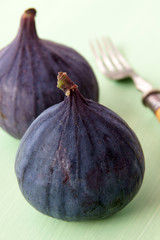 Fresh ripe purple figs