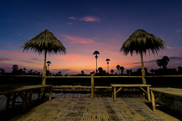 Fototapeta premium Scene of beautiful sunrise in the morning.