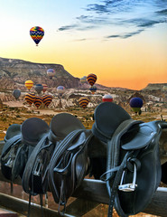 Cappadocia balloon tour at sunrise.