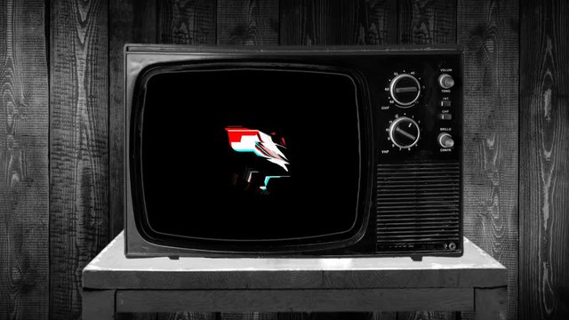 10 to 0 countdown with vintage tv static 3d glitch numbers background