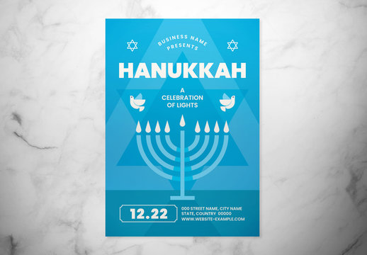 Hanukkah Event Flyer Layout