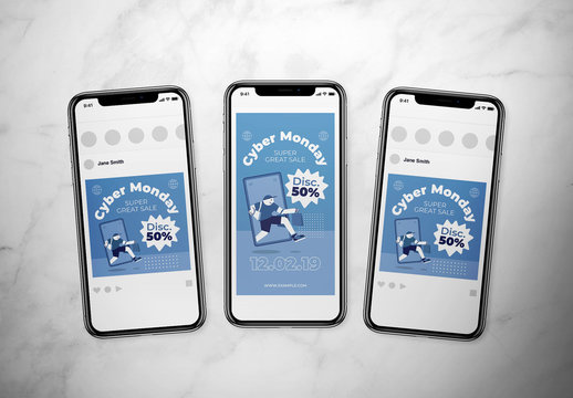 Cyber Monday Social Media Layout Set