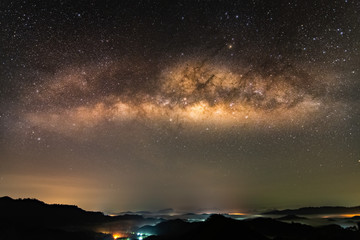 Landscape with Milky way, Milky way background