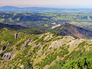 Fototapeta na wymiar view of the village in mountains