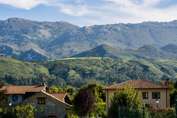 Village houses in the mountains