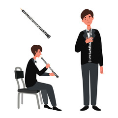 Musician illustration series. Entertainment, perform.