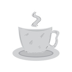 Isolated coffee cup image. Vintage style - Vector illustration