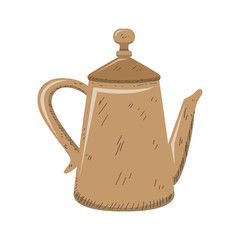 Isolated coffee jar image. Vintage style - Vector illustration