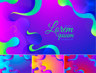 Colorful wavy abstract background