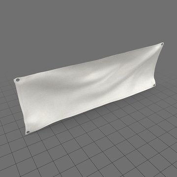 Plastic banner with grommets