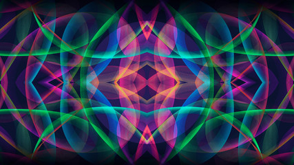 3D surreal illustration. Sacred geometry. Mysterious psychedelic relaxation pattern. Fractal abstract texture. Digital artwork graphic design astrology alchemy magic