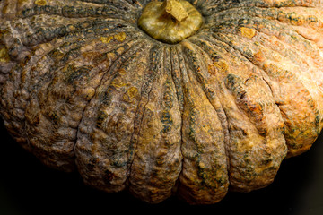 Large gold vegetables, yellow, black background