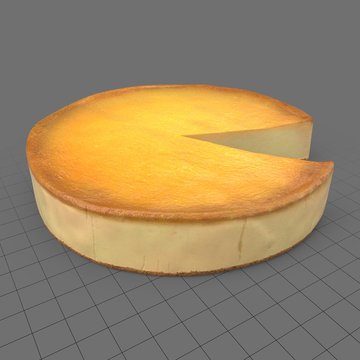 Sliced cheesecake