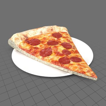 Pizza slice on plate
