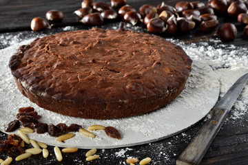 Castagnaccio torta di castagne