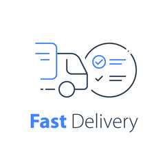 Truck delivery, distribution service, check list, order shipping, transportation company