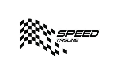 Race flag logo icon, modern simple design illustration vector template