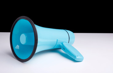 megaphone on the white table