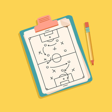 Soccer Tactics Sketch Icon