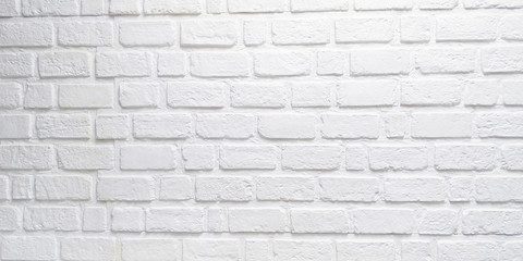 Close up modern white brick tiles wall texture background