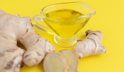 ginger oil and fresh ginger root