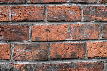 background of grungy old brick wall texture in jewish quarter 