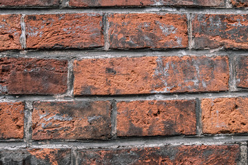 Fototapeta premium background of grungy old brick wall texture in jewish quarter 