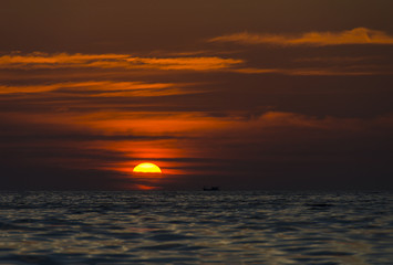 sunset over the sea