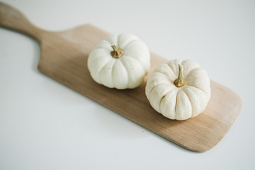 Fresh pumpkin isolated on white background. For Halloween, thanksgiving holiday and Autumn theme