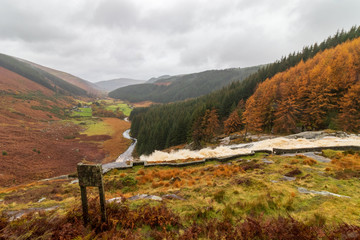 autumn landscape in the Wicklow  mountains