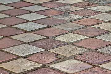 Tiles on the street of the old city
