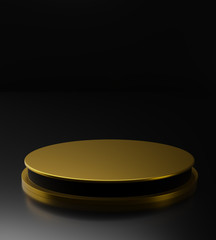 Podium display with abstract background.Minimal 3d rendering. Scene with geometrical.3d render