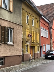 Historische Häuser mit Fahrrad - Giengen an der Brenz