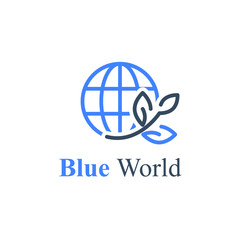 Global volunteering, save world, Eco program, earth and plant, ecology concept