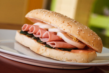 Food on a white background