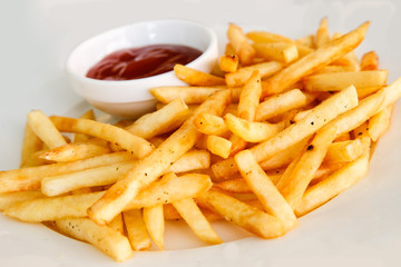 Food on a white background