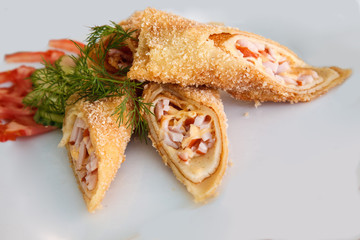 Food on a white background