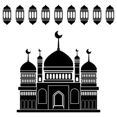 Mawlid An Nabi background design vector icon symbol